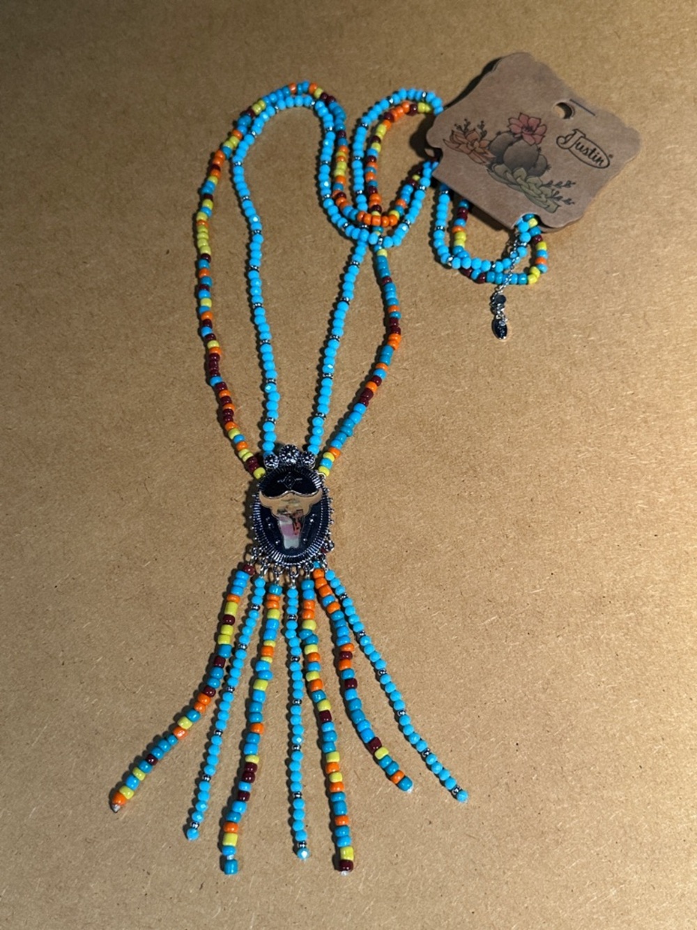 Justin Beaded Fringe Necklace